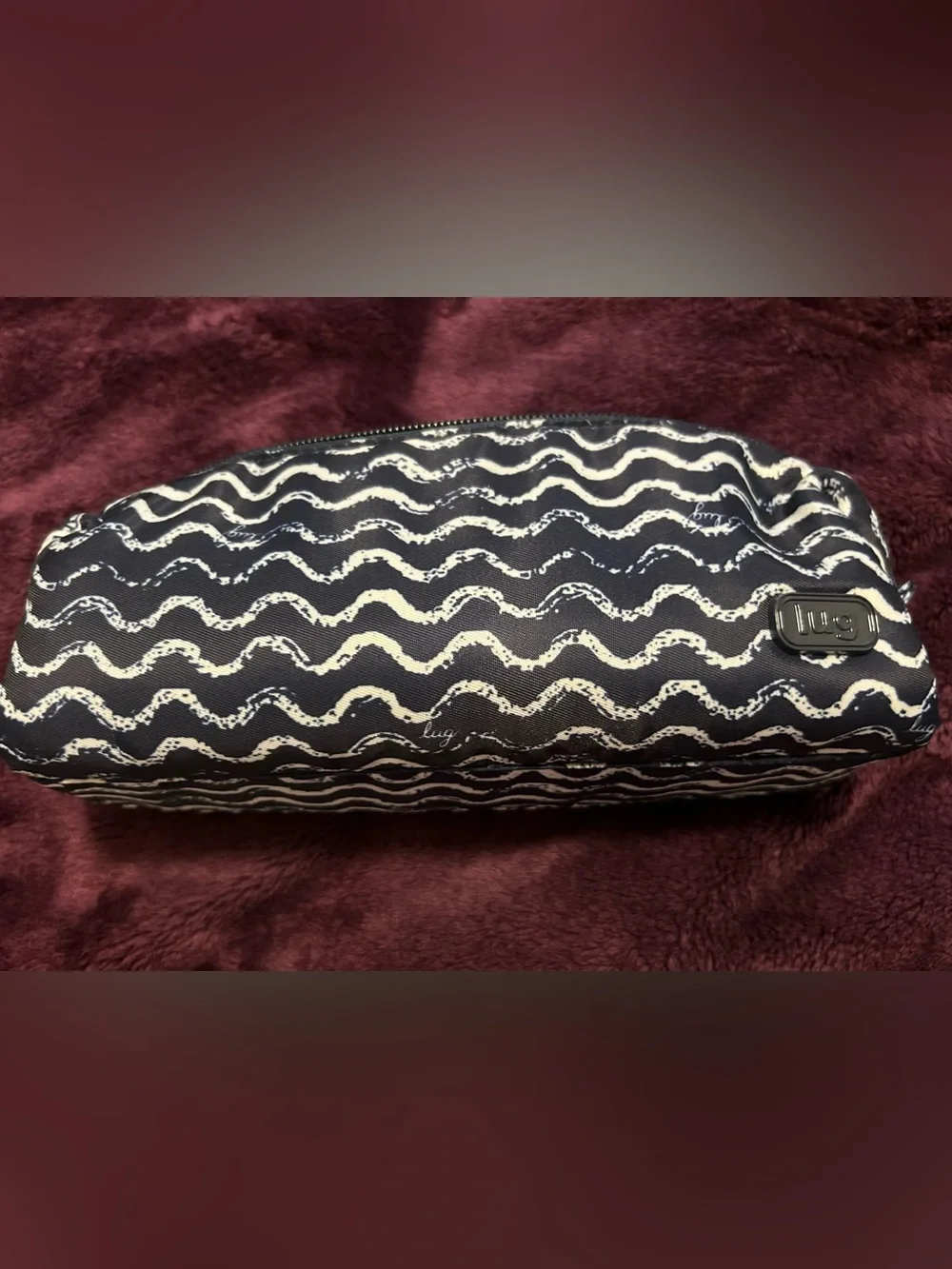 Lug Jib zip pouch Waves Navy